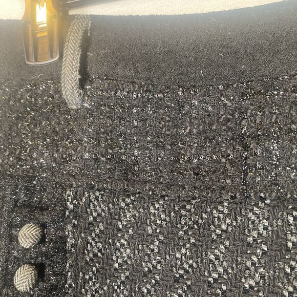 Desigual Wool Blend Mixed Fabric Patchwork Mini Skirt Gray Black 38 Side Zip - Picture 8 of 11